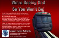 Half-page ad celebrating the Red Line